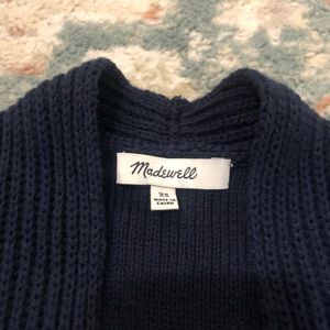 Madewell Nolan Ribbed Cardigan - Navy